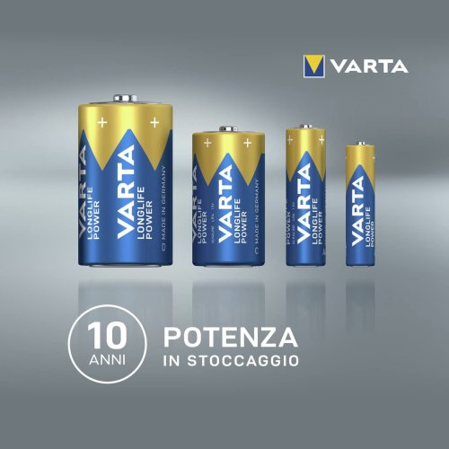 Batterie alkaline VARTA Longlife Power C mezza torcia 1,5V (2 pezzi)