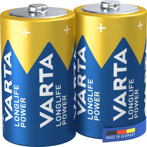 Batterie pile alcaline TORCIA Varta 4920 D MN1300 LR20 Longlife Power 1,5V (2 pezzi)