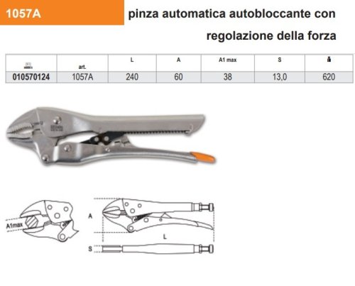 Pinza autobloccante con regolazione della forza BETA 1057A