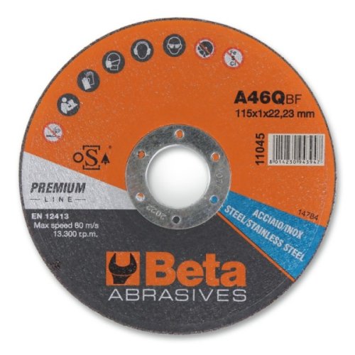 Dischi abrasivi da taglio per acciaio inox Beta 11045 - ø mm 115x1