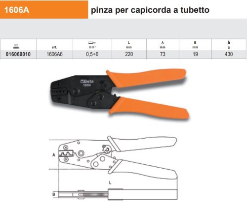 Pinza per capicorda Beta 1606A