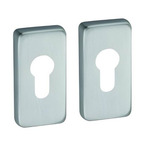 Coppia bocchette rettangolari foro Yale Reguitti Q09KY acciaio inox satinato