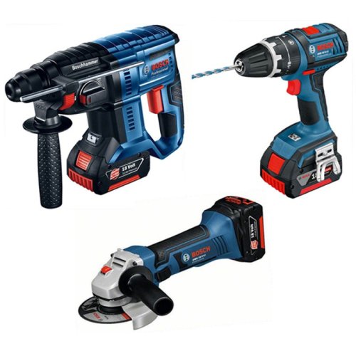 Kit elettroutensili BOSCH GBH 18V-21 + GSB 18V-LI + GWS 18V-LI