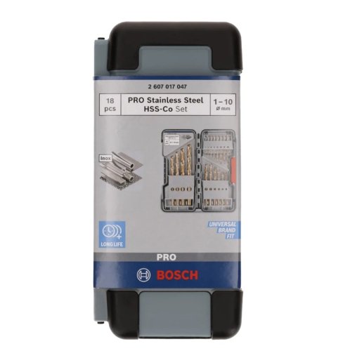 Set 18 punte per metallo Bosch PRO Stainless Steel HSS-Co