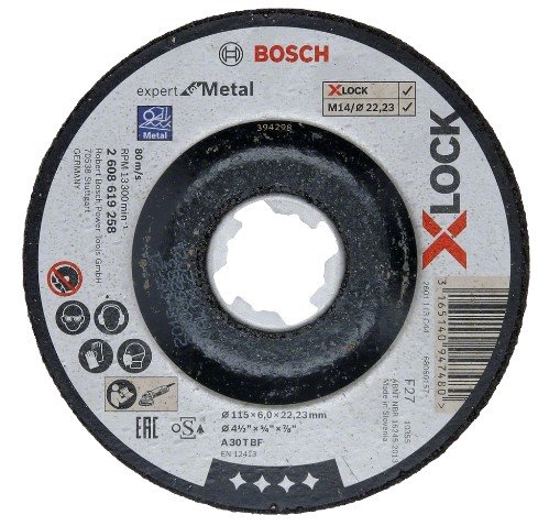 Disco per sbavatura Bosch Expert X-LOCK Metal - ø mm 115x6