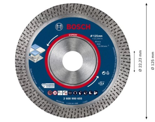 Disco diamantato Bosch Expert HARDCERAMIC ø 125 mm