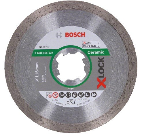Dischi diamantati Bosch X-LOCK Standard Ceramic  - ø mm 115x1,6