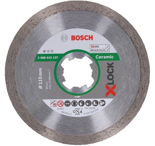 Dischi diamantati Bosch X-LOCK Standard Ceramic - ø mm 115x1,6