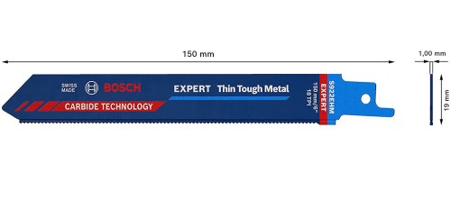 Lama Bosch Expert S922EHM per sega universale, taglio lamierati e acciaio inox