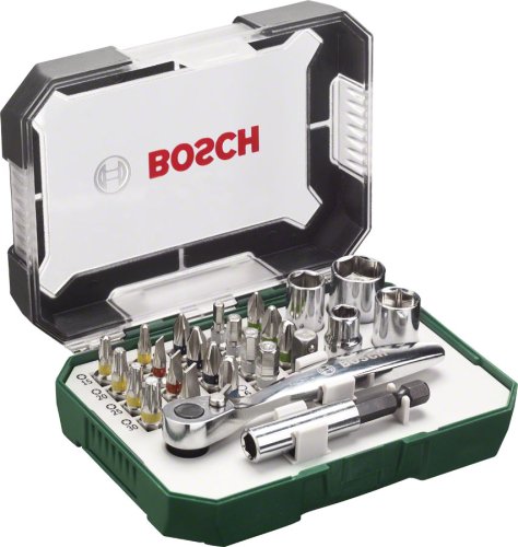 Set inserti avvitare con cricchetto Bosch Rainbow Evo (26 pz)