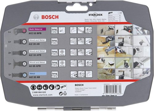 Set 6 lame Starlock per utensili Multifunzione Bosch 2608664622