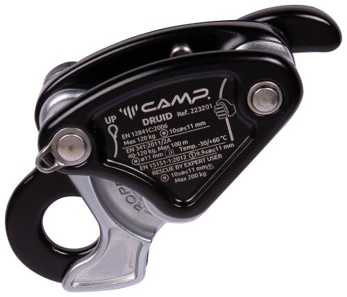 Discensore autofrenante per l’accesso su corda da 10 a 11 mm CAMP DRUID 223201 NERO