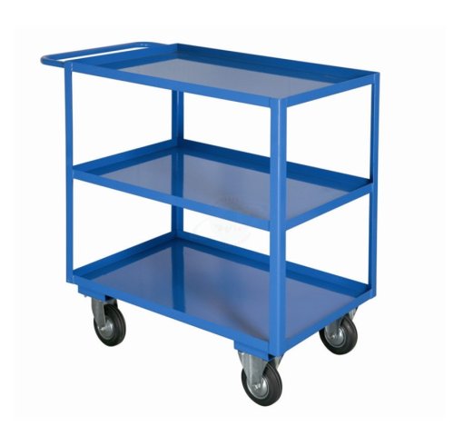 Carrello portatutto 3 ripiani ruote con freno in gomma piena ø 125 mm Carmeccanica 040AFR