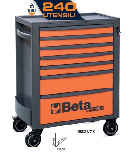 Carrello portautensili Beta RSC24 7/0 ES 7 cassetti + 240 utensili