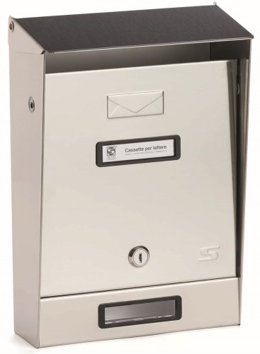 Cassetta postale Silmec 10-001 in acciaio inox con tetto apribile
