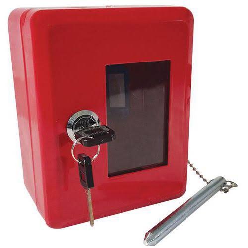 Cassetta per chiavi di emergenza con martelletto per rottura vetro Stark CE01