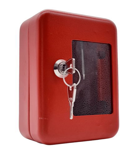 Cassetta per chiavi di emergenza con martelletto per rottura vetro Stark CE01