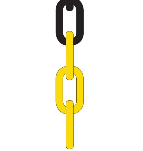Catena segnaletica in plastica ø mm 6 (25 mt) - colore giallo/nero
