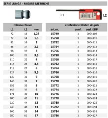 Serie 6 chiavi esagonali brugola testa sferica poliedrica BONDHUS BLX6M  10946 - Cod. 10946 - ToolShop Italia