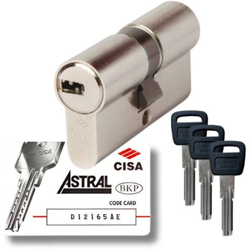 Cilindro nichelato frizionato profilo europeo Cisa Astral Sigillo 0A3S1 - mm 60 (30/30)