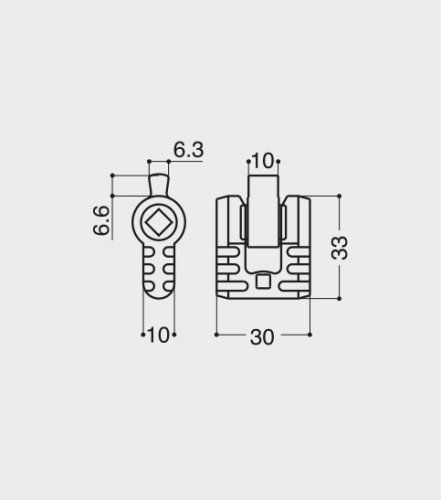 Cilindro di adattamento sagomato (30 mm) Esinplast 099992133000