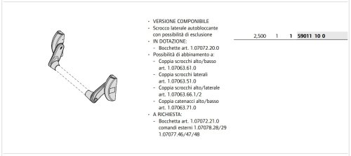 Maniglione antipanico Cisa 59011.10.0 Fast Push (barra fornita a parte)