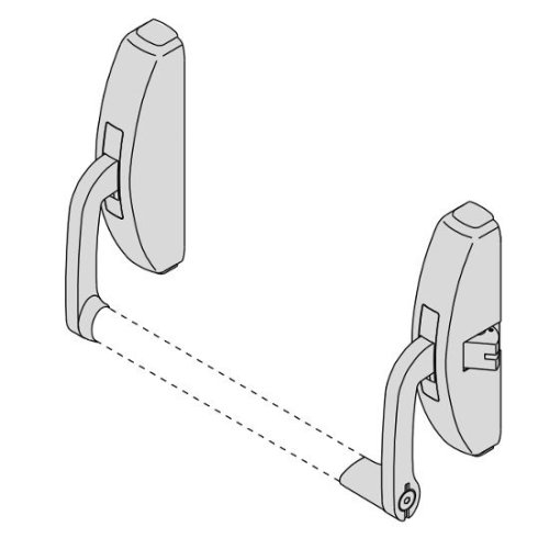 Maniglione antipanico Cisa 59301.10 Prestige laterale (barra fornita a parte)