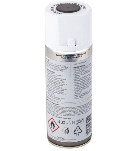 Smalto colore spray ALTA TEMPERATURA Arexons (fino a 800 °C) 400ml - - nero