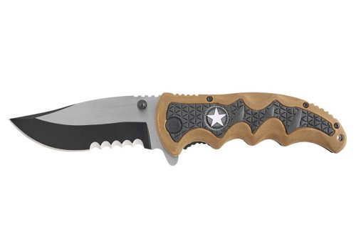 Coltello tascabile militare manico plastica cm 21 Ausonia 26190