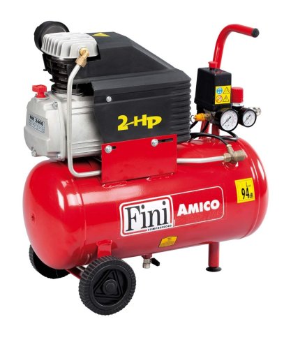 Compressore aria monofase 230V 2Hp da 24 litri Fini Amico 25/2400