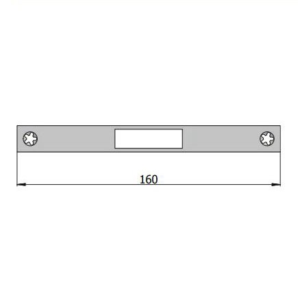 Contropiastra in acciaio Omec 01613/A mm 160x16x3