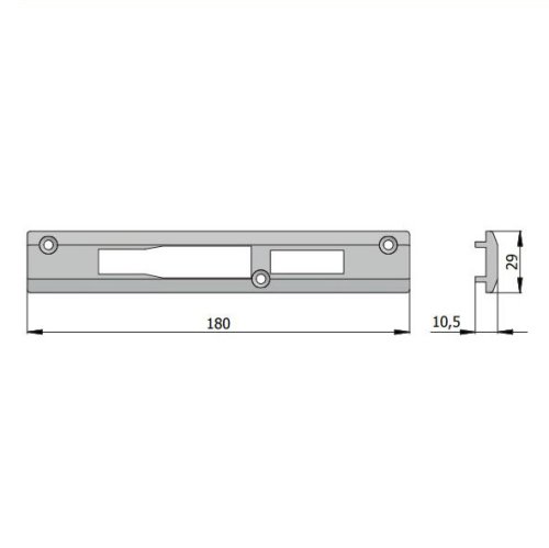 Contropiastra in nylon nero Omec 02896N per profili R40-R50