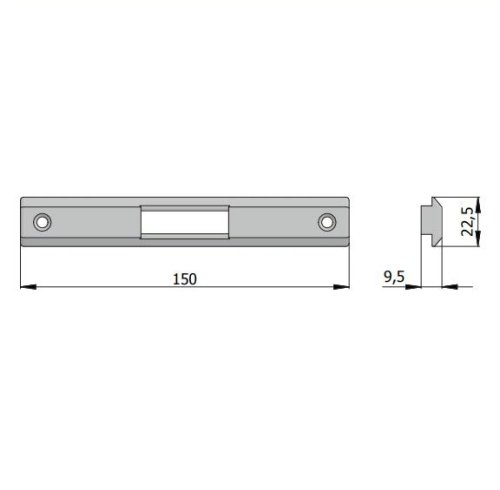 Contropiastra nylon Omec 02383N Domal stopper PG Finestra NC45