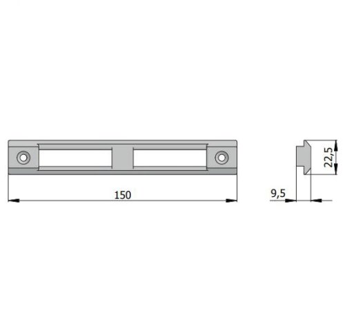 Contropiastra in nylon Omec 02386N PROFILI Domal stopper-NC45