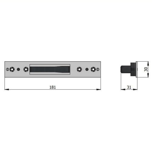 Contropiastra regolabile in acciaio inox Omec 02644/X