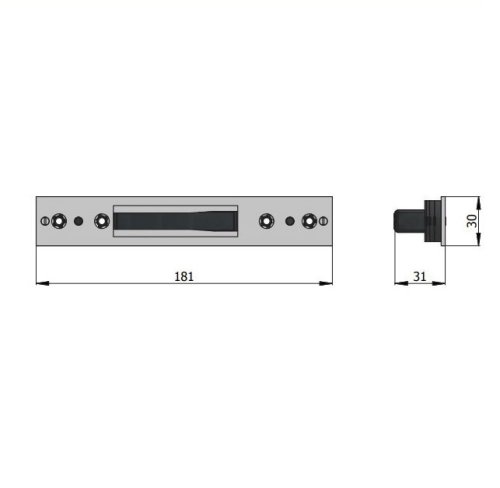 Contropiastra regolabile in acciaio inox Omec 02694X