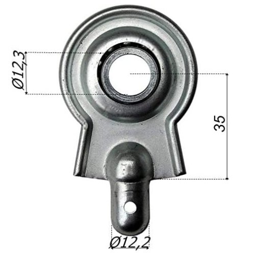 Cuscinetto a sfere supporto tapparella ø foro 12 mm Bolis 1072/D