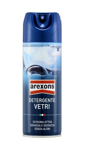 Detergente vetri auto schiuma attiva spray sgrassante Arexons 200 ml