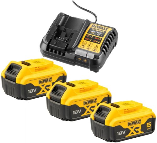 DEWALT DCB1104P3-QW kit caricabatteria DCB1104 + 3 batterie DCB184 5ah