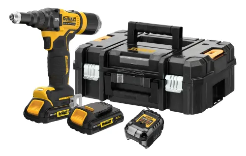 Dewalt DCF403D2GT-QW - Rivettatrice 18V XR 2Ah (con 2 batterie e caricabatterie)