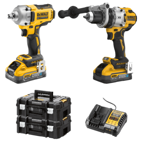 Dewalt DCK2001H2T-IT Kit avvitatore impulsi + trapano percussione 18V 5Ah