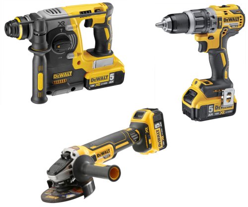 Kit Dewalt 18V DCK353P4T avvitatore + tassellatore + smerigliatrice
