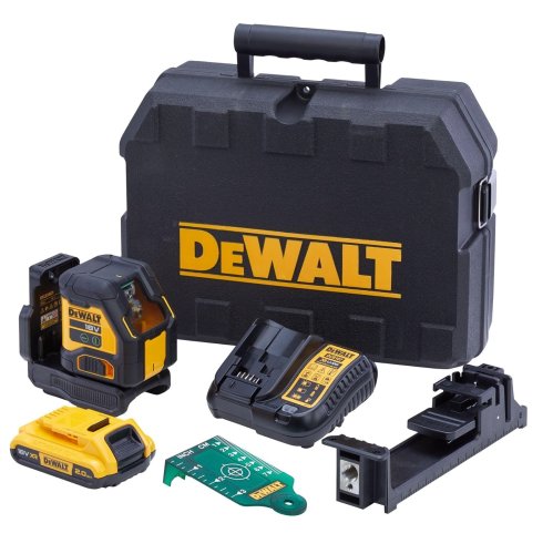Livella Laser croce autolivellante raggio verde 18V Li-Ion 2 Ah DEWALT DCLE34021D1-QW