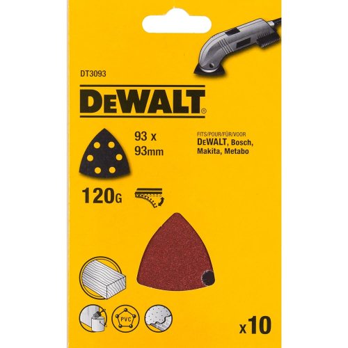 Dewalt DT3093-QZ carta abrasiva G120 per multiutensili (10 pezzi)