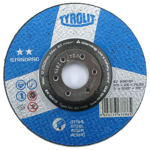Disco taglio metalli Tyrolit Standard ø mm 125x2,5x22,2