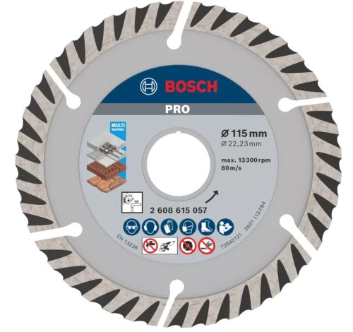 Smerigliatrice angolare Bosch Professional GWS 7-115 con disco diamantato ø 115 mm