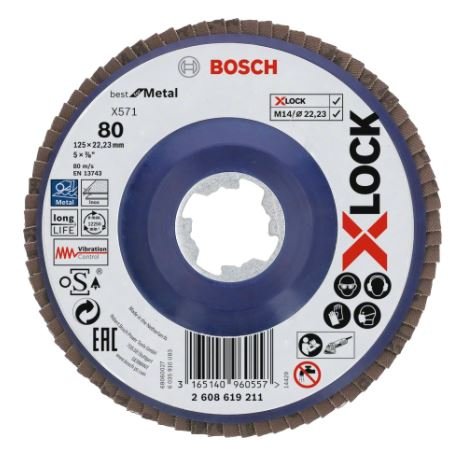 Dischi lamellari ø 115 mm Bosch X-LOCK X571 Best Metal - G 40