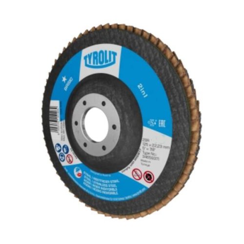 Disco lamellare ø 115 mm per acciaio e acciaio inossidabile TYROLIT 2in1 BASIC - G 40