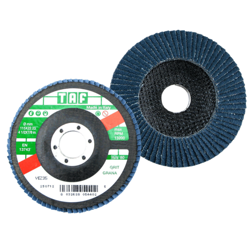 Disco lamellare piatto allo zirconio TAF VEZ35 ø mm 115 grana 80