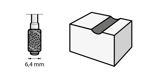 Mole abrasive ø 6,4 mm con gambo G60 Dremel 430 (2 pz)
